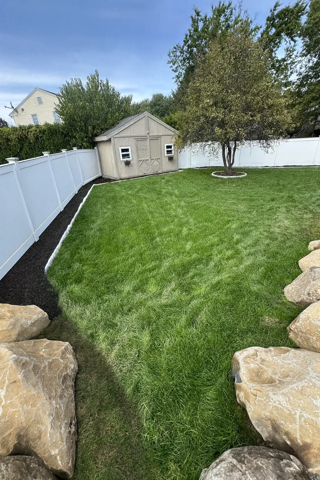 Backyard Sod Renovation — Stone & Scappes, Hartford County CT
