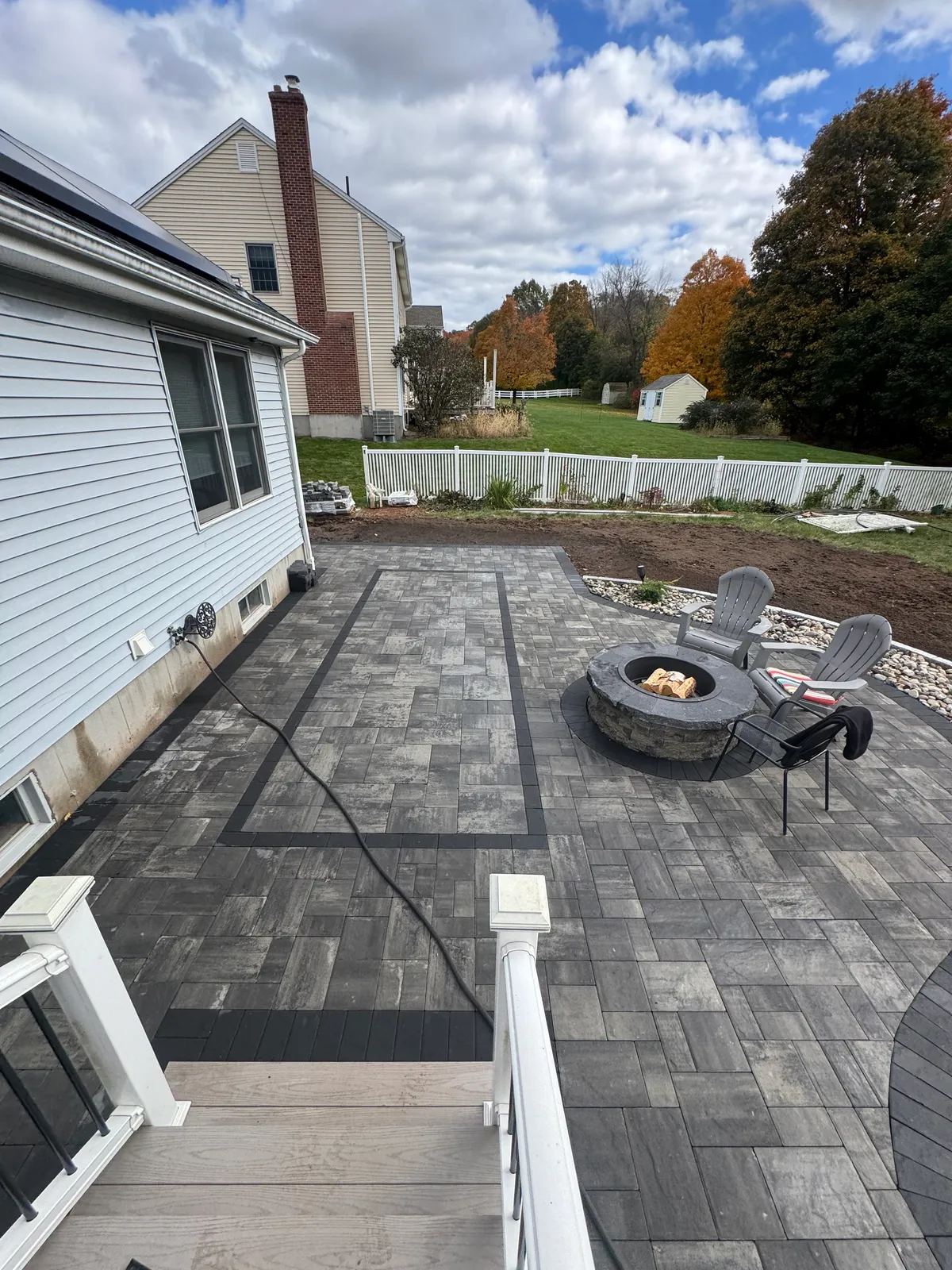 Paver Patio & Firepit — Stone & Scappes, Hartford County CT