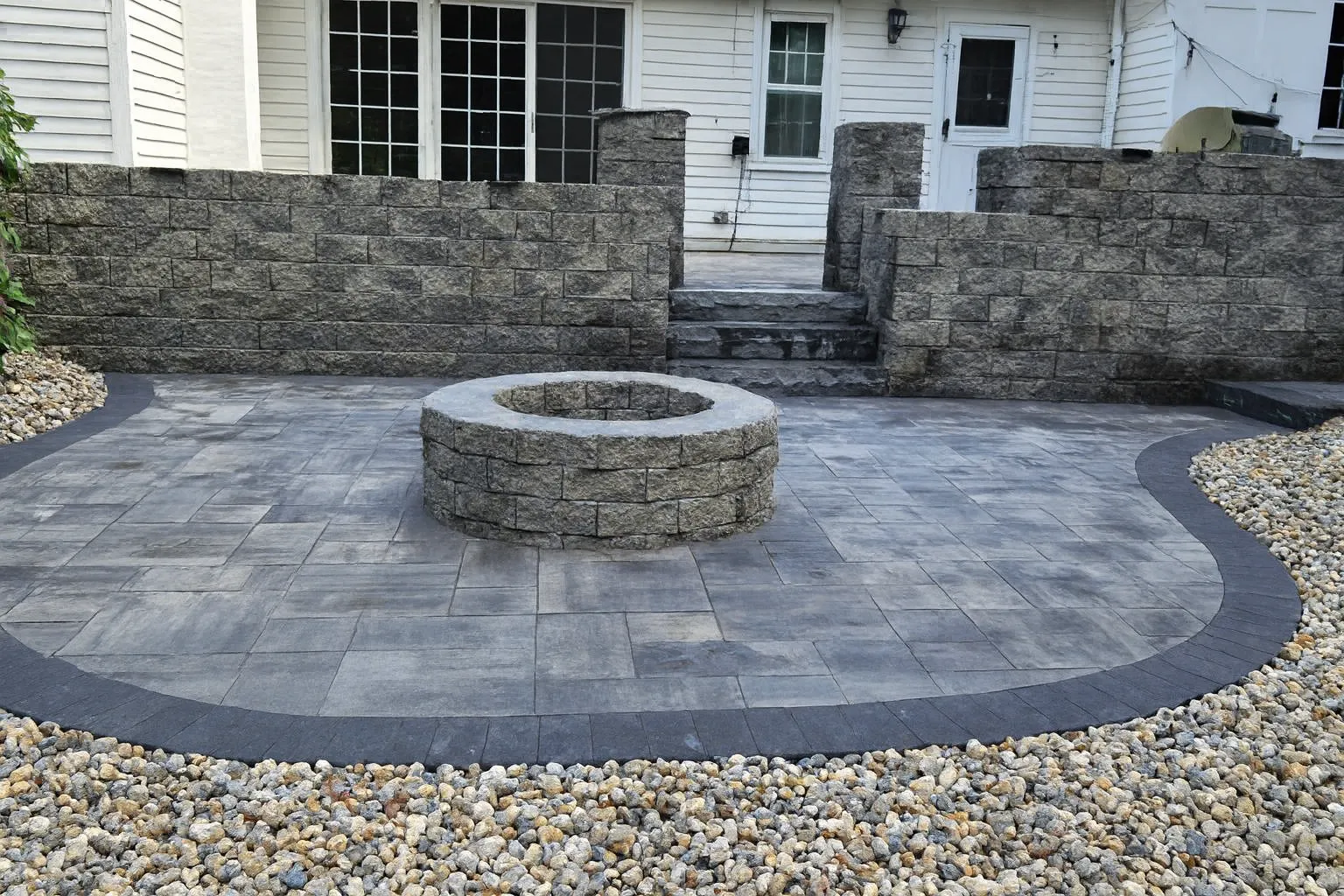Paver Patio & Firepit — Stone & Scappes, Hartford County CT