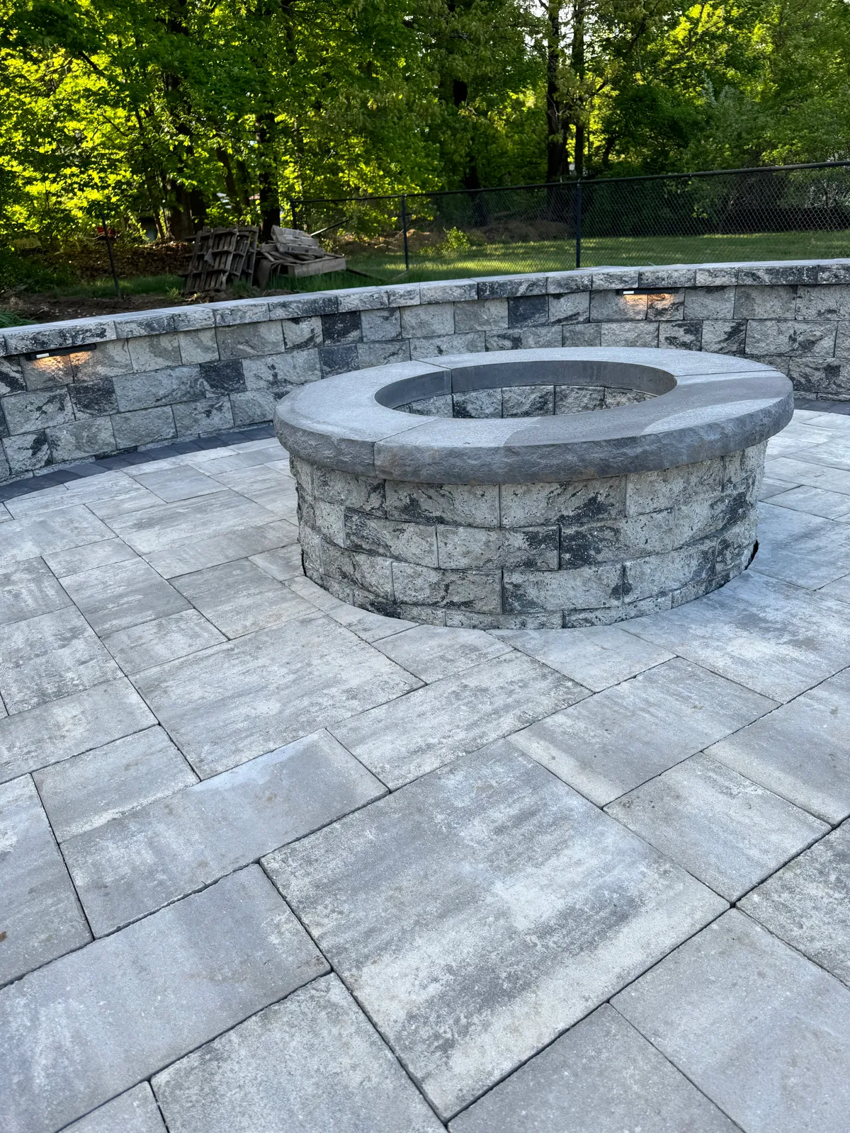 Fire Pit And Retaining Wall — Stone & Scappes, Hartford County CT