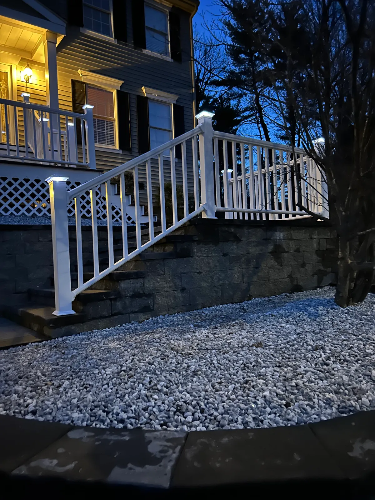 Step Railing — Stone & Scappes, Hartford County CT