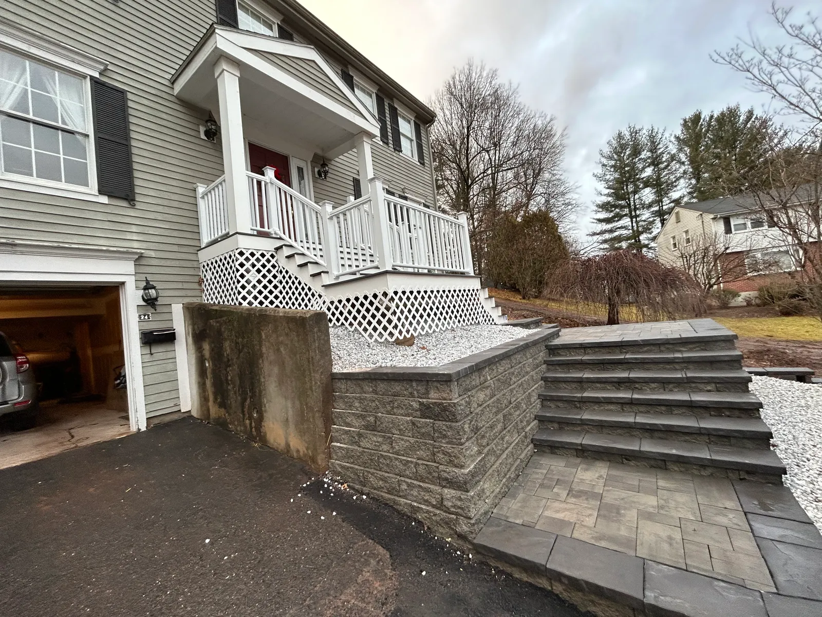 Step Railing — Stone & Scappes, Hartford County CT